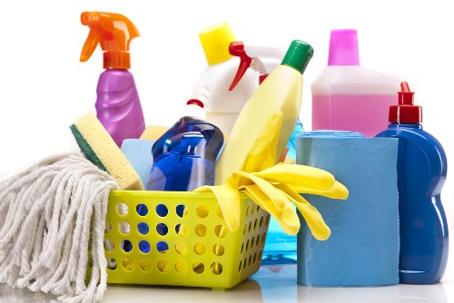 Local cleaning team working in a Westminster office environment