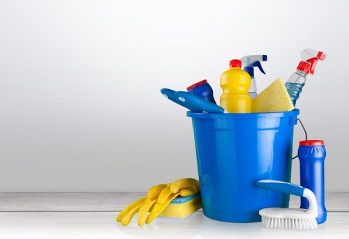 Professional cleaners working in a Westminster residential property