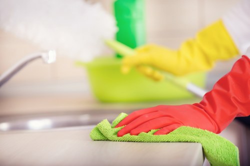 Careful floor cleaning in a Westminster building with access considerations